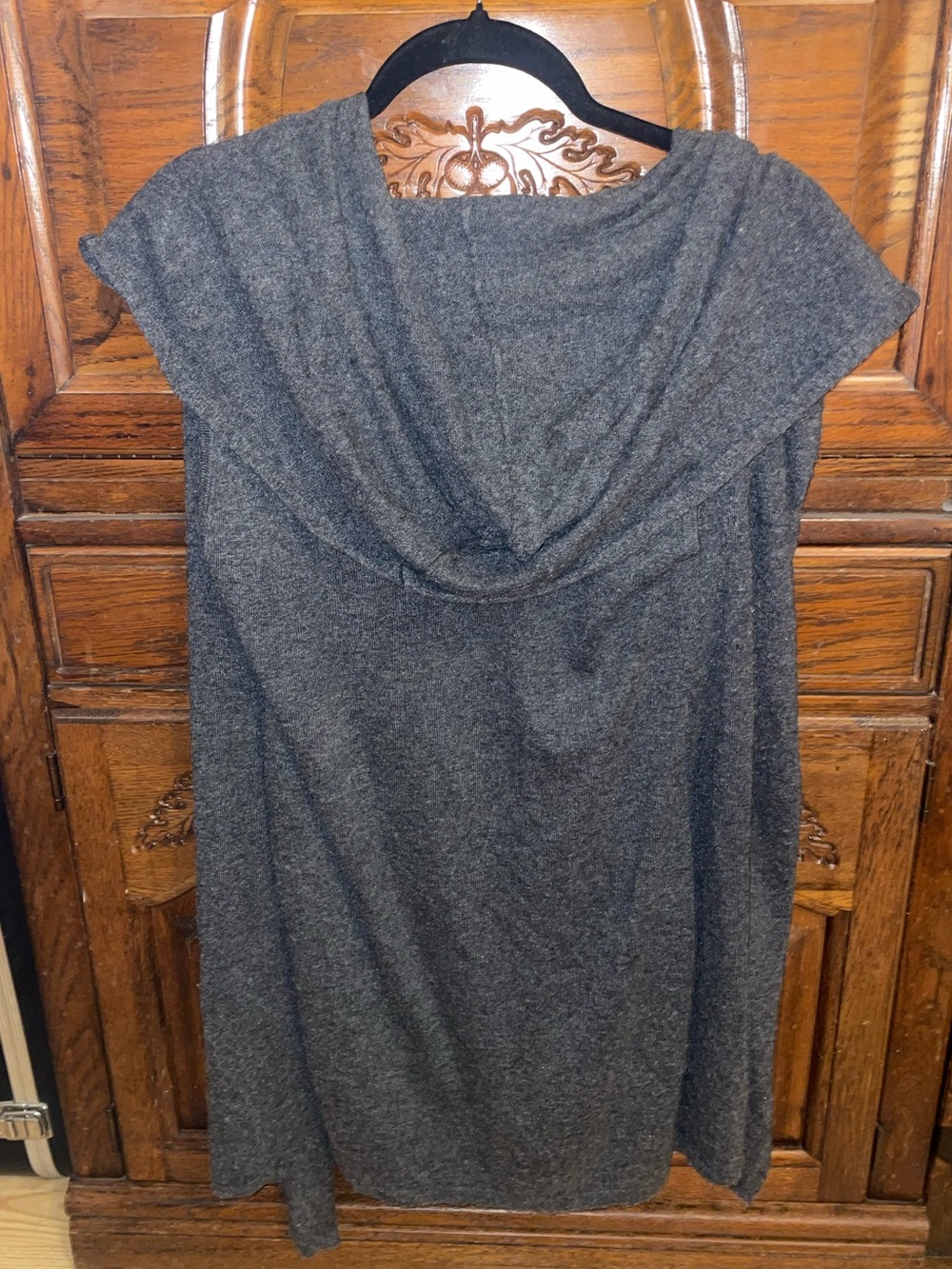 Millia Sleeveless Hooded Knit Sweater Dress - Dark Gray, medium - Picture 3 of 5